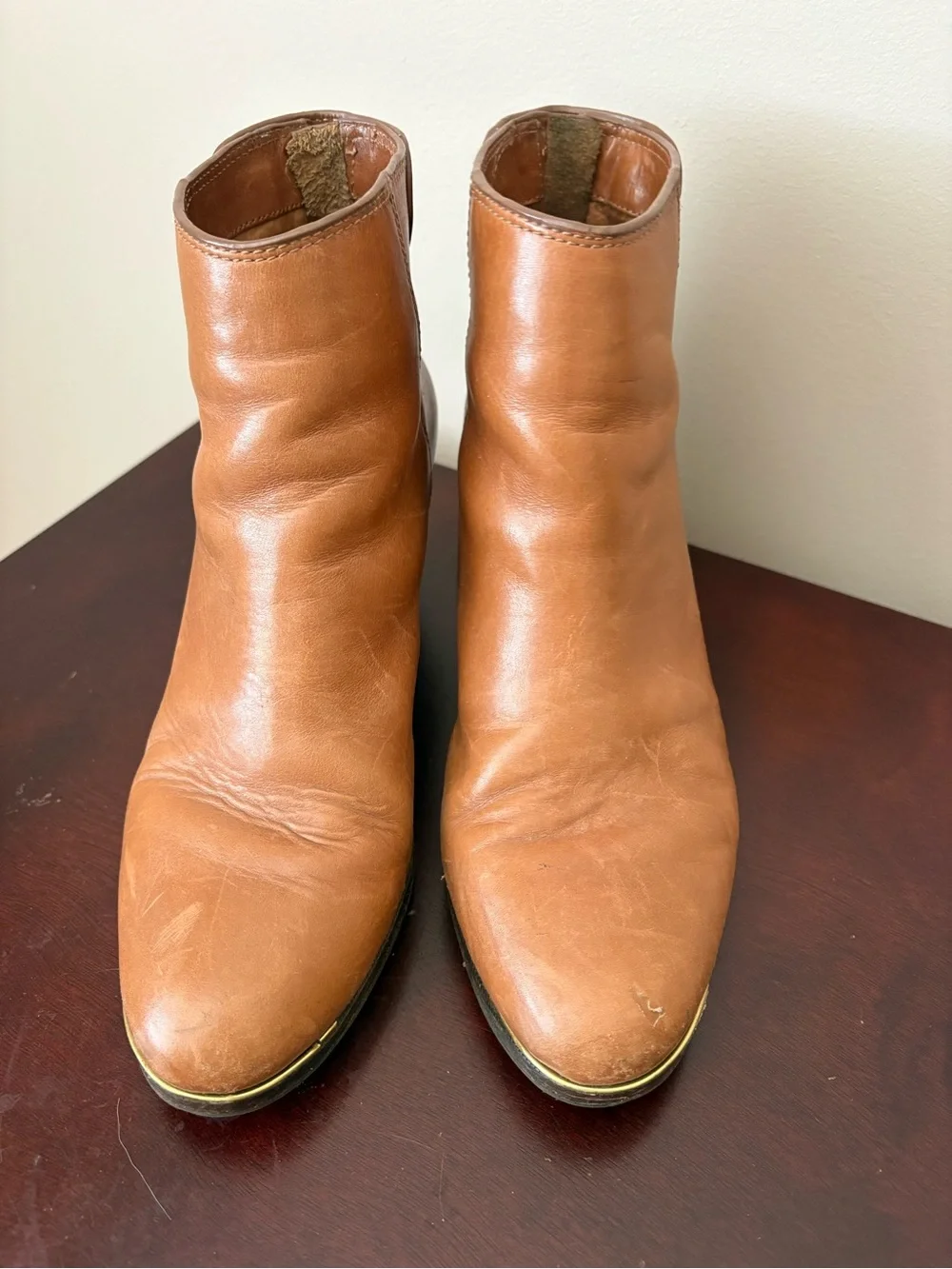 Coach Tan Leather Ankle Booties - Classic Women’s Waldorf ShoeIn Cinnamon Sz 8.5
